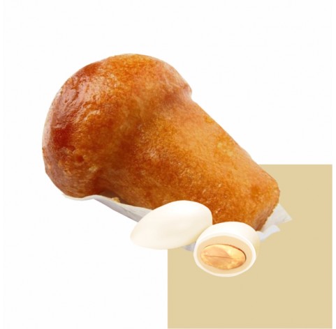 Doppio Milk Babà | Confetti alla mandorla aromatizzati | Diamanti di Zucchero