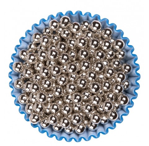 Sferici argentati 5mm | Sfere di zucchero decorative | Diamanti di Zucchero