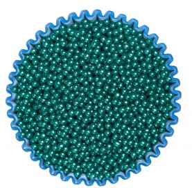 Sferici metallizzati cielo 2mm | Biglie di zucchero blu decorative | Diamanti di Zucchero
