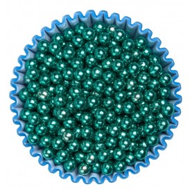 Sferici metallizzati cielo 4mm | Biglie di zucchero blu decorative | Diamanti di Zucchero