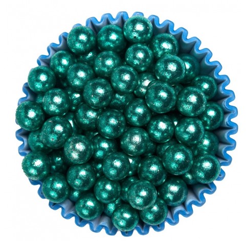 Sferici metallizzati cielo 8mm | Biglie di zucchero blu decorative | Diamanti di Zucchero