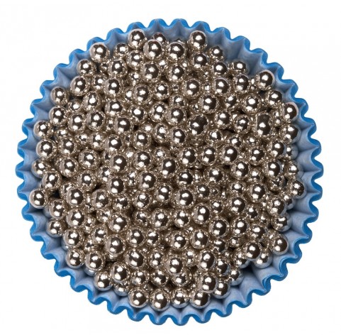 Sferici argentati 4mm | Sfere di zucchero decorative | Diamanti di Zucchero