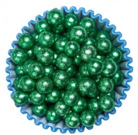 Sferici metallizzati verdi 8mm | Decorazioni dolci e torte | Diamanti di Zucchero