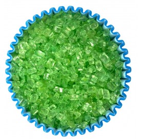 Cristalli di zucchero verdi | Decorazioni dolci e torte | Diamanti di Zucchero