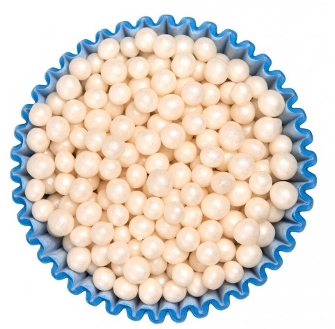 Sferici Perlati Bianchi | Biglie decorative di zucchero | Diamanti di Zucchero