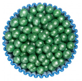 Sferici Perlati Verdi | Biglie decorative di zucchero | Diamanti di Zucchero