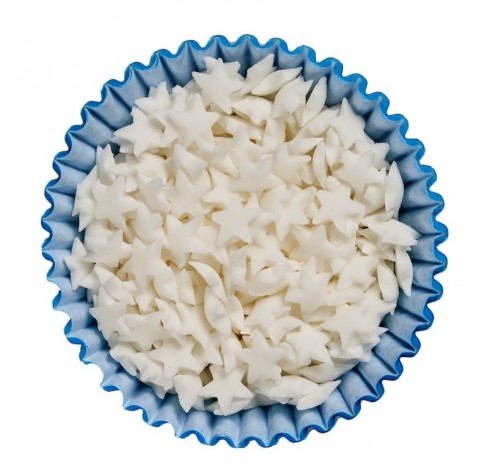 Stelline di zucchero bianche per decorazioni dolci - Diamanti di Zucchero