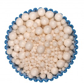 Mix sfere di zucchero bianche lucide per decorazioni - Diamanti di Zucchero