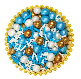 Topazio | Mix perlate e metallizzate azzurro oro bianco | Diamanti di Zucchero
