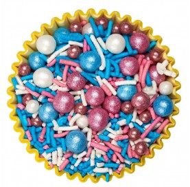 Zaffiro | Mix perlate e metallizzate rosa e blu | Diamanti di Zucchero
