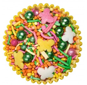 Fly | Mix colorato con sfere e farfalle per decorazioni dolci | Diamanti di Zucchero