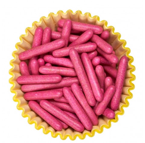Bastoncini rosa | Decorazioni di zucchero per dolci | Diamanti di Zucchero