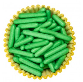 Bastoncini verdi | Decorazioni di zucchero per dolci | Diamanti di Zucchero