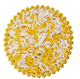 Mini cilindri di zucchero Cristal Giallo per decorazioni torte | Diamanti di Zucchero
