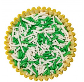 Mini cilindri di zucchero Cristal Verde per decorazioni torte | Diamanti di Zucchero