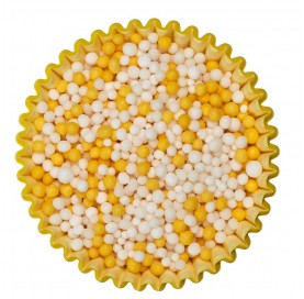 Piccole sfere di zucchero Diamant Giallo per decorazioni torte | Diamanti di Zucchero