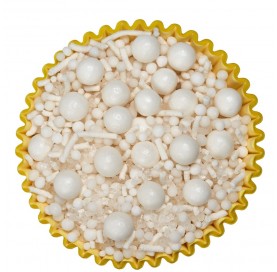Zuccherini e Sprinkles Classic Bianco per Decorazioni Torte | Diamanti di Zucchero