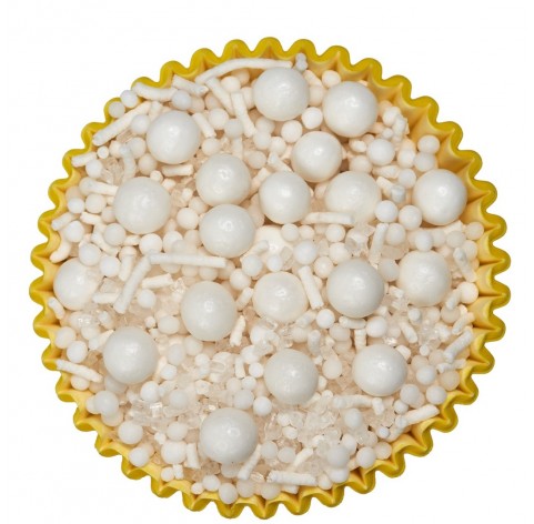 Zuccherini e Sprinkles Classic Bianco per Decorazioni Torte | Diamanti di Zucchero
