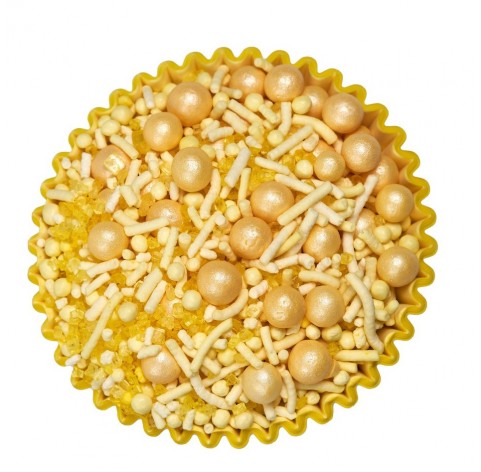 Zuccherini e Sprinkles Classic Giallo per Decorazioni Torte | Diamanti di Zucchero