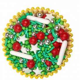 Zuccherini e Sprinkles Green Noel per Decorazioni Torte | Diamanti di Zucchero
