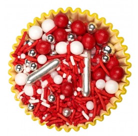 X-mas Love | Granella di zucchero e sfere colorate perlate e metallizzate – Diamanti di Zucchero