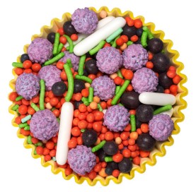 Zuccherini e sfere Black Orange per decorazioni torte | Diamanti di Zucchero