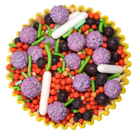 Zuccherini e sfere Black Orange per decorazioni torte | Diamanti di Zucchero