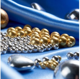 Sferici dorati 8mm | Biglie di zucchero decorative oro | Diamanti di Zucchero