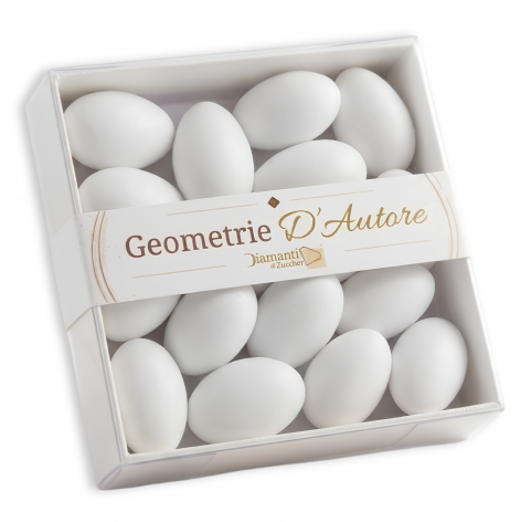 Geometrie D'Autore Doppio Milk Bianco Gusti Frutta Confetti